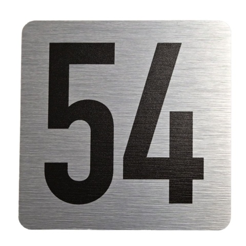 Tabliczka aluminiowa premium 8x8 cm – dibond szczotkowany - wc